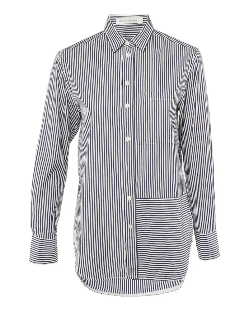 Victoria Beckham Gestreiftes Hemd - Blau Blau