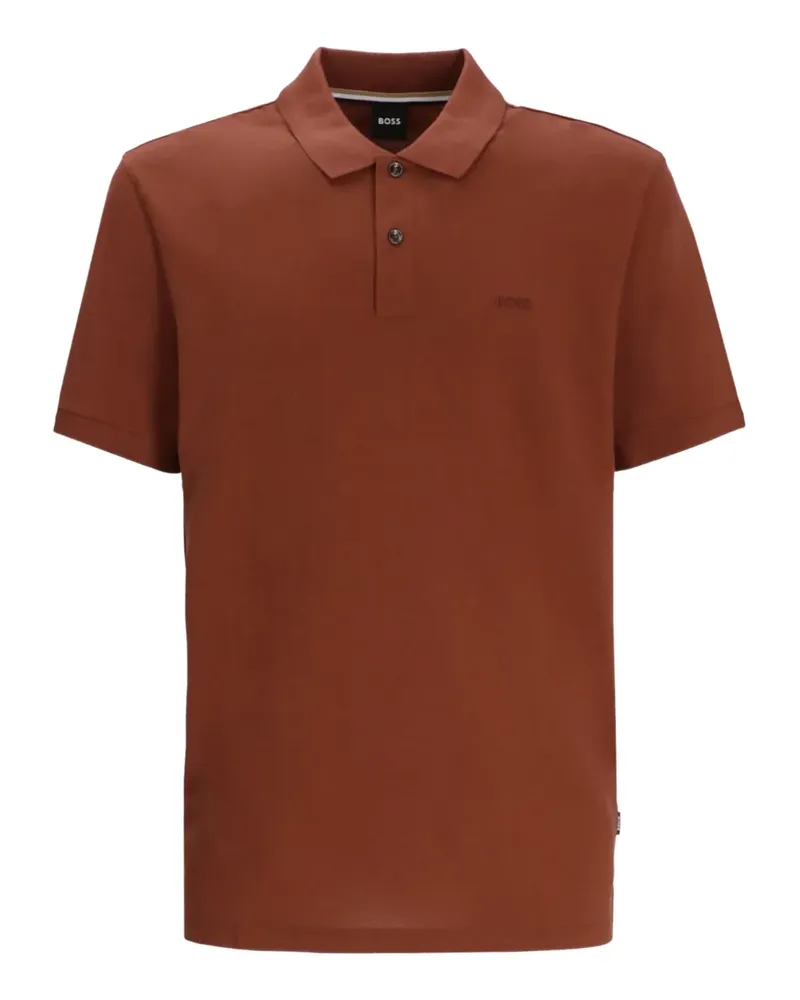 HUGO BOSS Poloshirt mit kurzen Ärmeln - Braun Braun