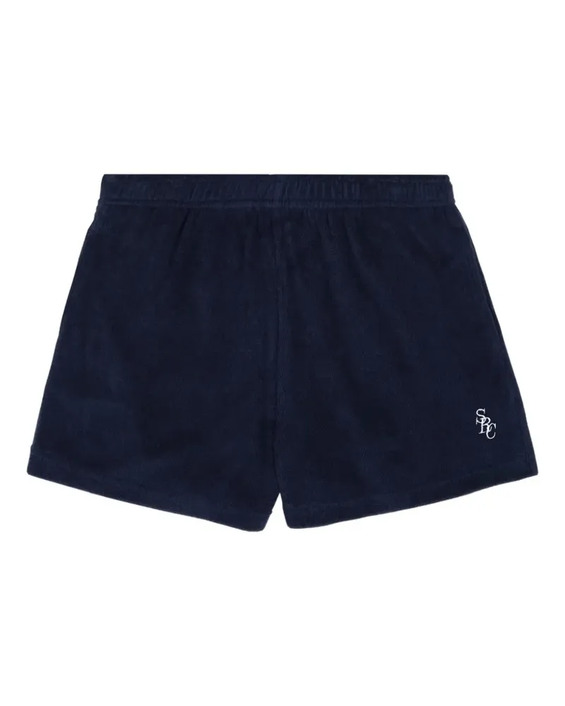 SPORTY & RICH SRC Shorts aus Frottee - Blau Blau