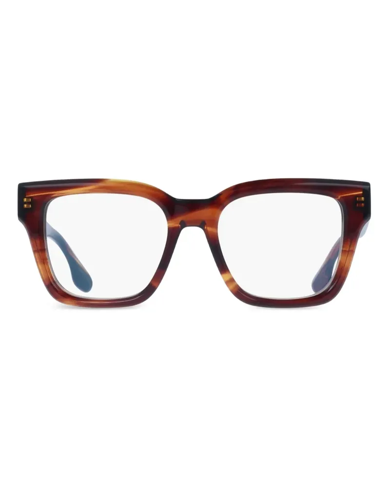 Victoria Beckham Gestreifte Brille - Braun Braun