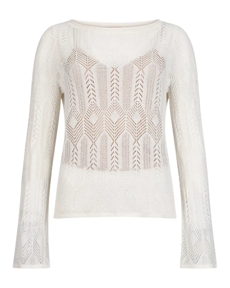 Liu Jo openwork wide-neck jumper - Weiß Weiß