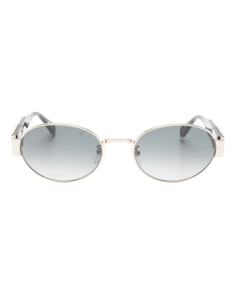 Zadig & Voltaire stud-embellished oval-frame sunglasses - Gold Gold