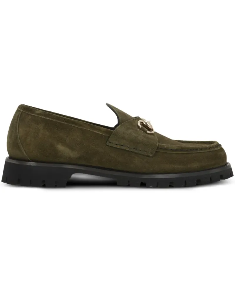 Gucci Horsebit Loafer mit Plateau - Grün Grün