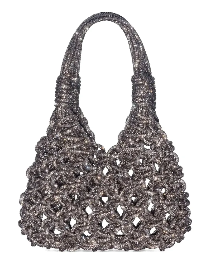 HIBOURAMA mini Vannifique woven tote bag - Grau Grau