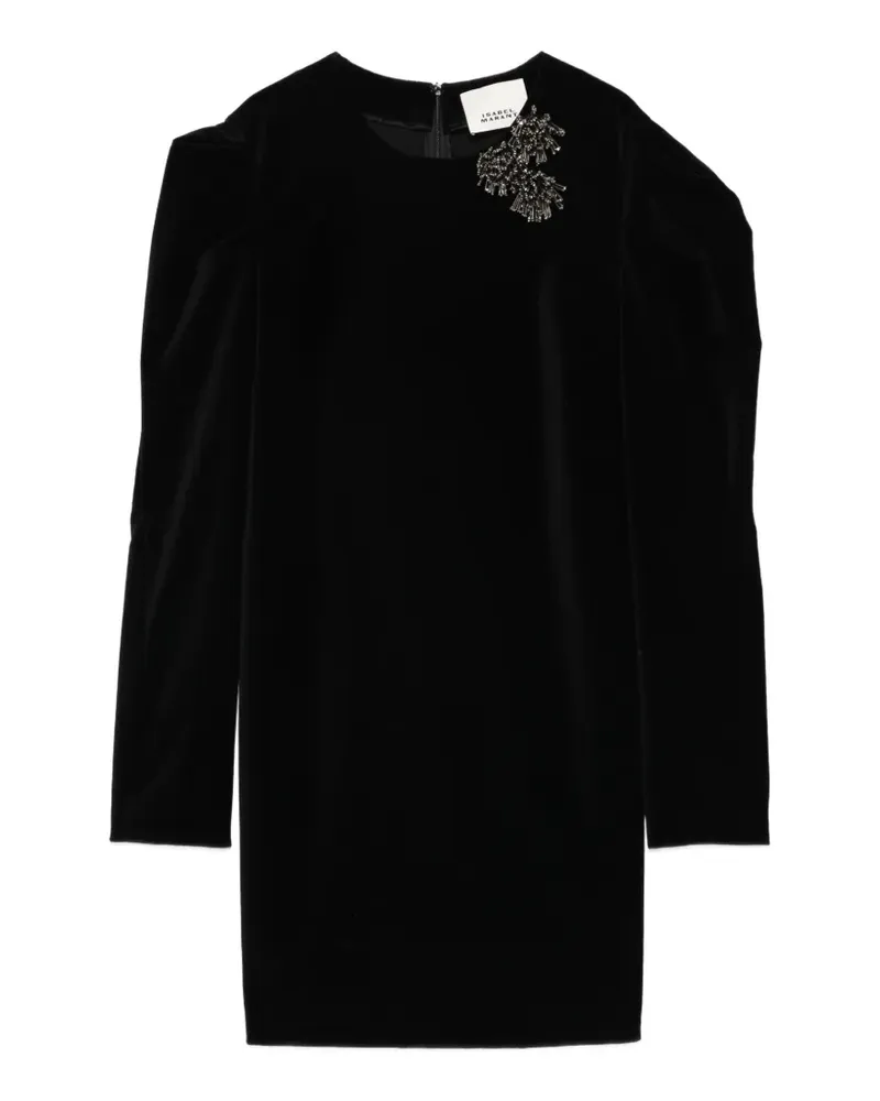Isabel Marant Danee Minikleid mit Puffärmeln - Schwarz Schwarz