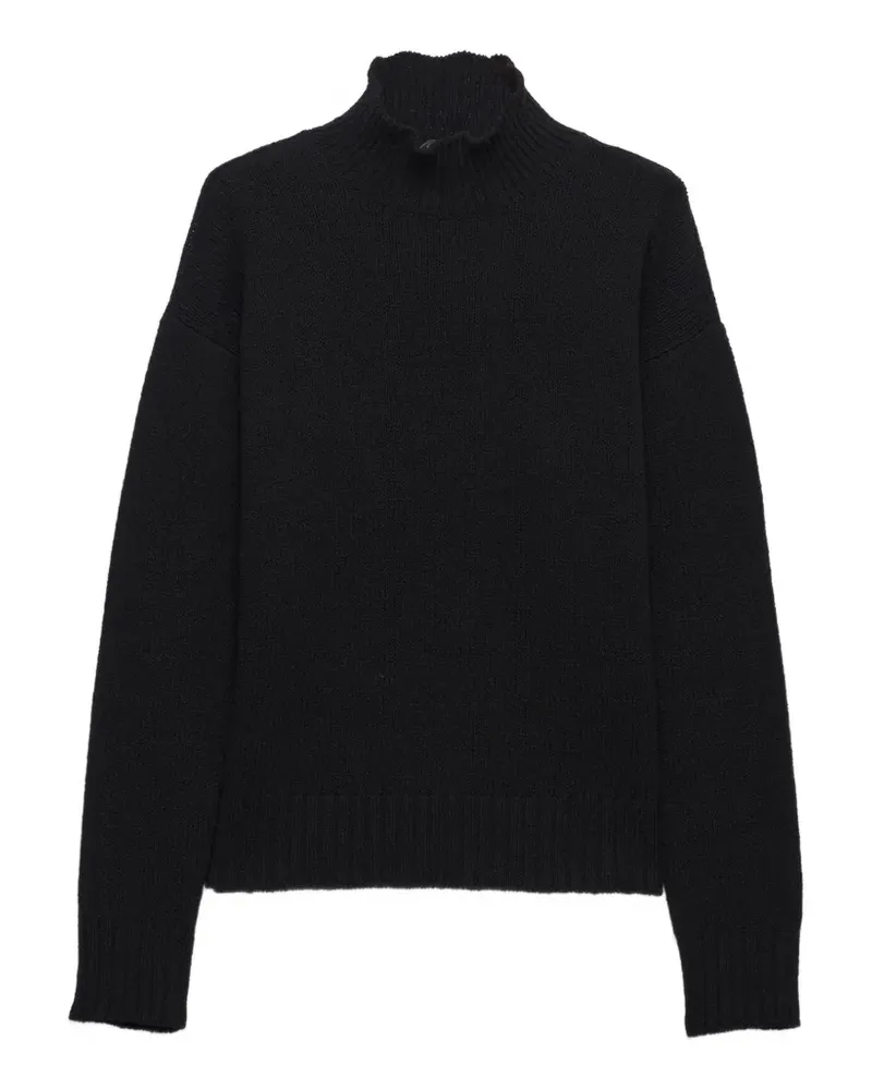 Prada Gerippter Rollkragenpullover - Schwarz Schwarz
