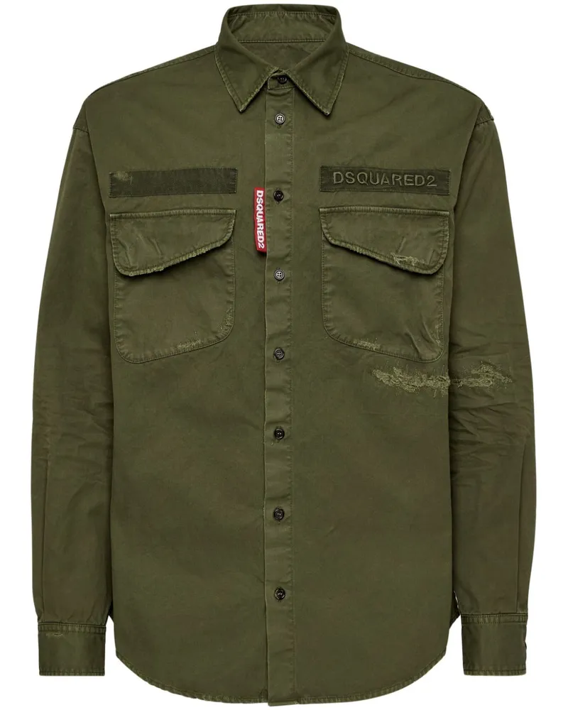 Dsquared2 Ranger Hemd mit Logo-Stickerei - Grün Grün