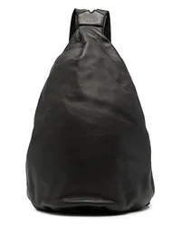 Yohji Yamamoto Rucksack mit Logo-Prägung Schwarz