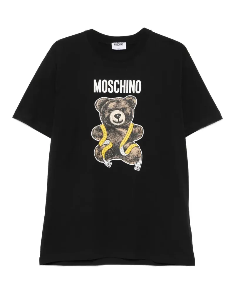 Moschino T-Shirt mit Teddy - Schwarz Schwarz