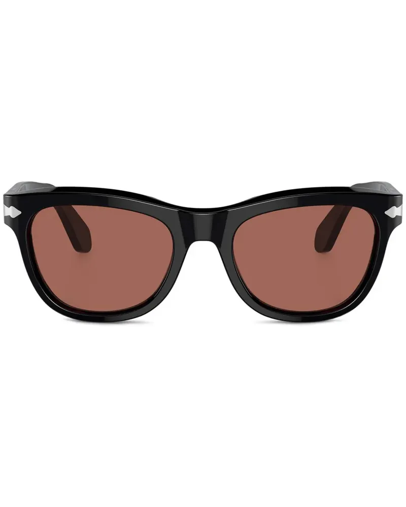 Persol Sonnenbrille mit eckigem Gestell - Schwarz Schwarz