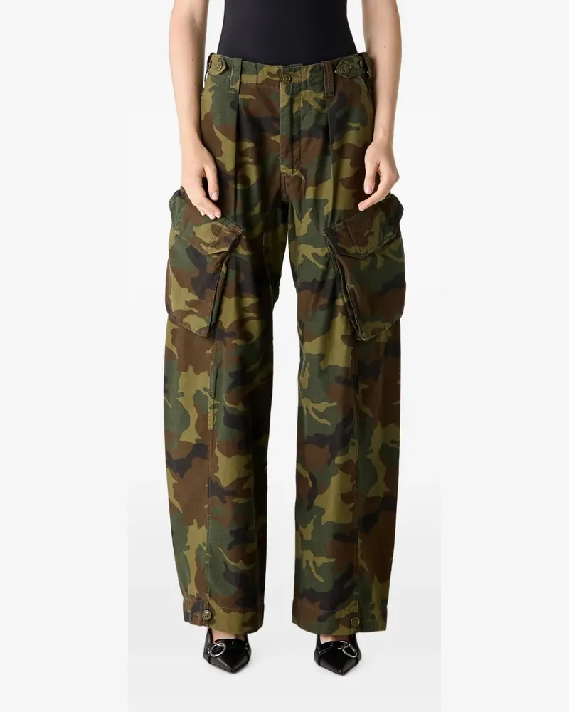 R13 Barrel camouflage-print cargo pants - Grün Grün