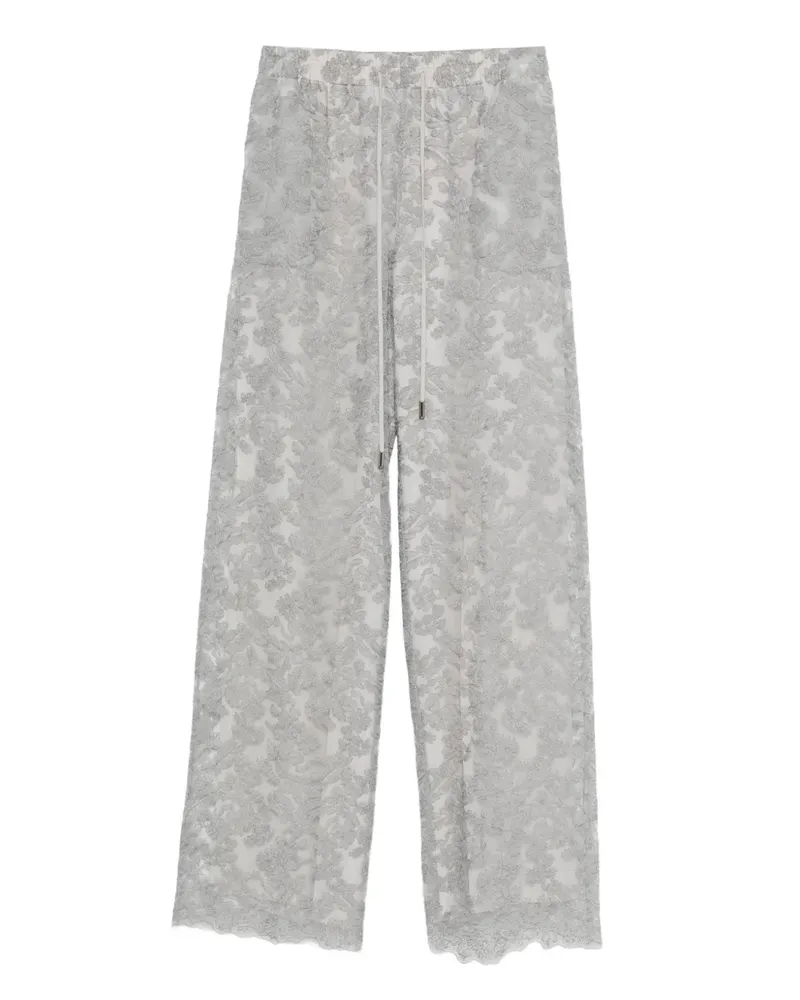 Ermanno Scervino Hose mit Blumenspitze - Grau Grau