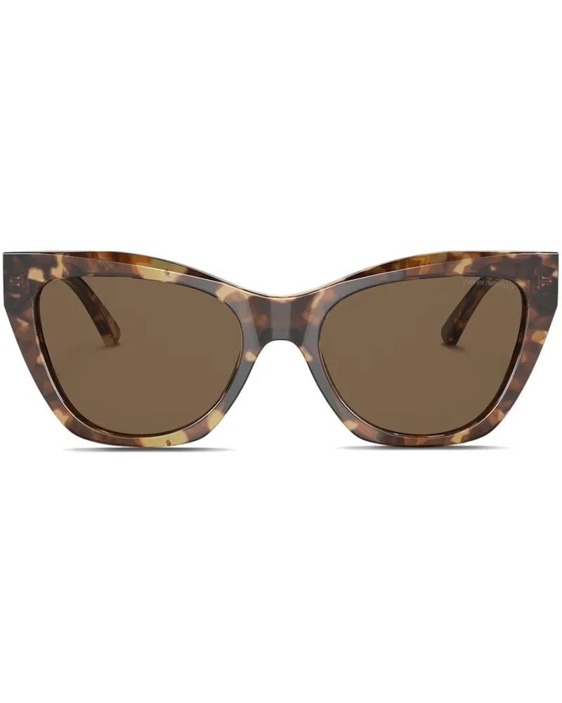 Emporio Armani Sonnenbrille mit Cat-Eye-Gestell - Braun Braun