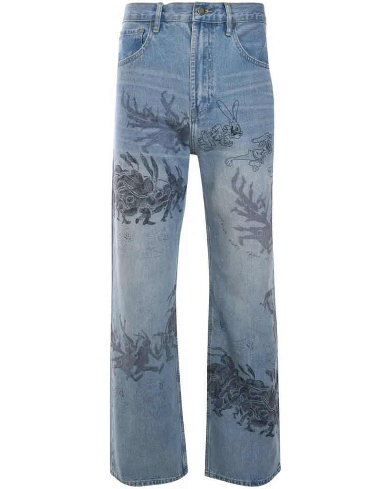 DOMREBEL Hops Jeans - Blau Blau