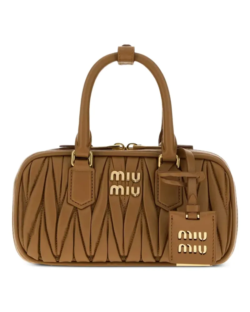 Miu Miu Tote Bag aus Matelassé-Leder - Braun Braun