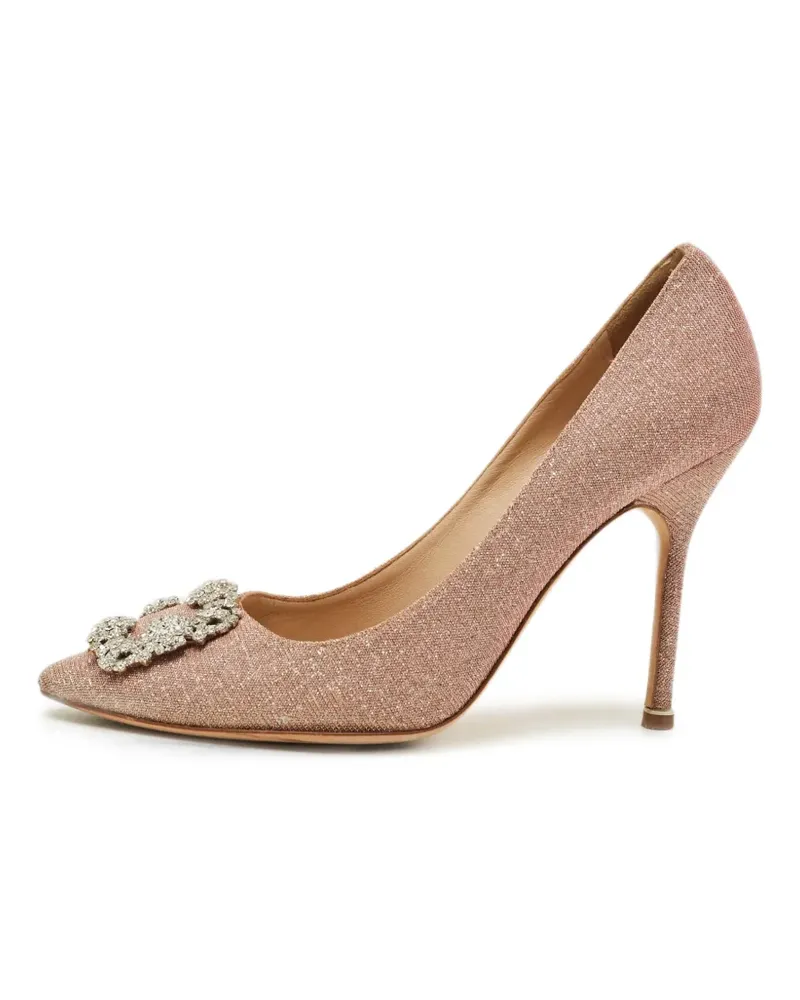 Manolo Blahnik Hangisi Pumps mit Kristallen - Rosa Rosa