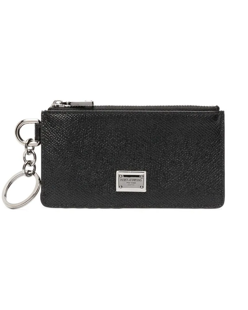 Dolce & Gabbana Kartenetui mit Logo-Schild - Schwarz Schwarz