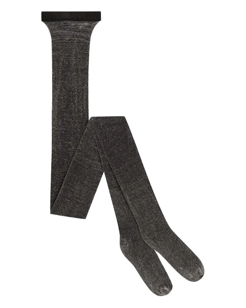 Dolce & Gabbana Glitter-Socken - Schwarz Schwarz