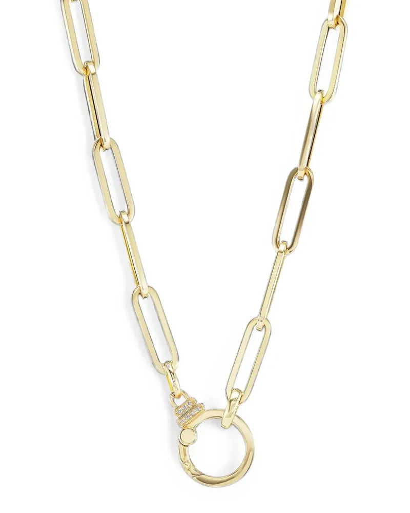 Sorellina Paperclip Halskette mit Diamant - Gold Gold