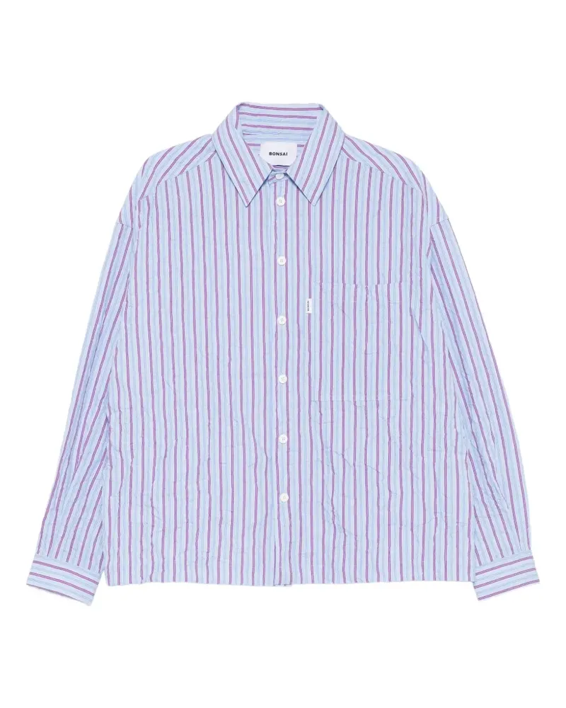 BONSAI striped pocket shirt - Blau Blau