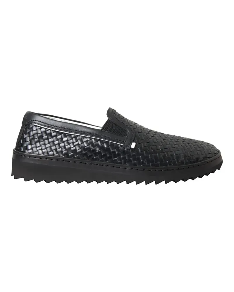 Dolce & Gabbana Loafer mit Webmuster - Schwarz Schwarz