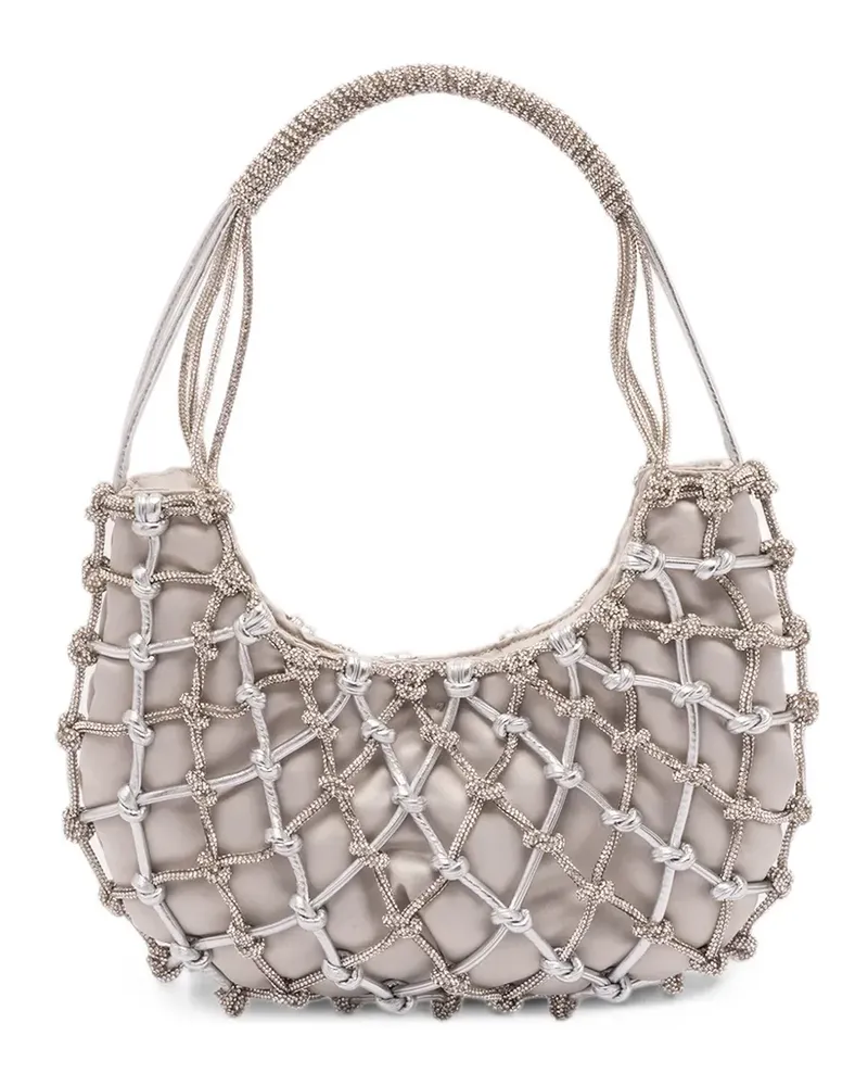 Rosantica crystal-embellished caged shoulder bag - Grau Grau