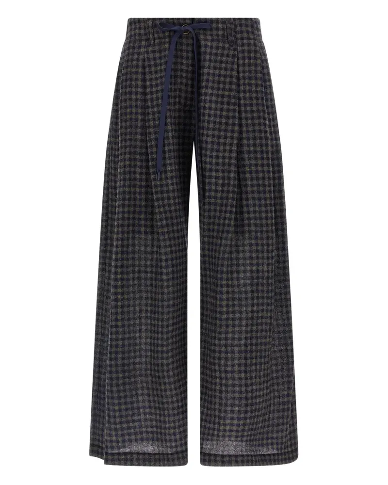 Jejia Antoine Hose mit Vichy-Karo - Blau Blau