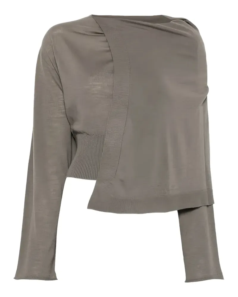 Rick Owens Oberteil mit Schal - Grau Grau