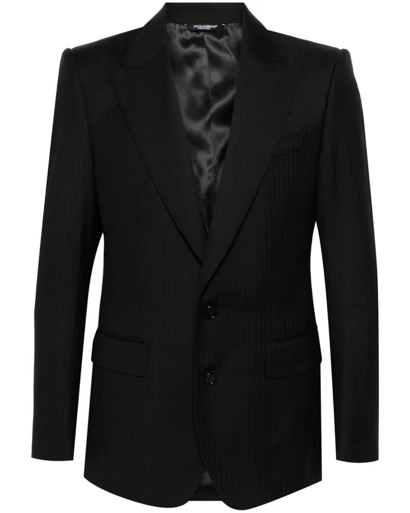 Dolce & Gabbana Einreihiges Sakko - Schwarz Schwarz