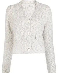 b+ab Melierter Cropped-Cardigan Mehrfarbig