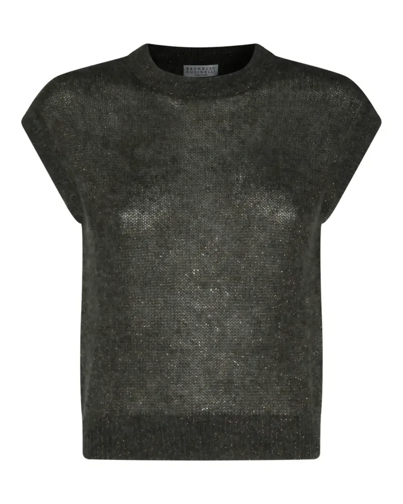 Brunello Cucinelli mohair-blend sequin-embellished sweater - Grau Grau