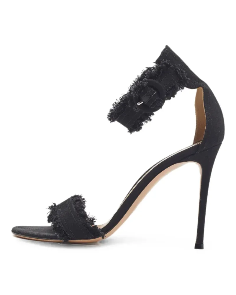Gianvito Rossi Lola denm heeled sandals - Schwarz Schwarz