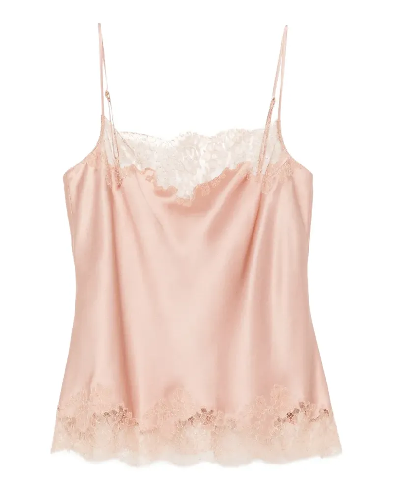 Carine Gilson Camisole-Top mit Spitzenborten - Rosa Rosa