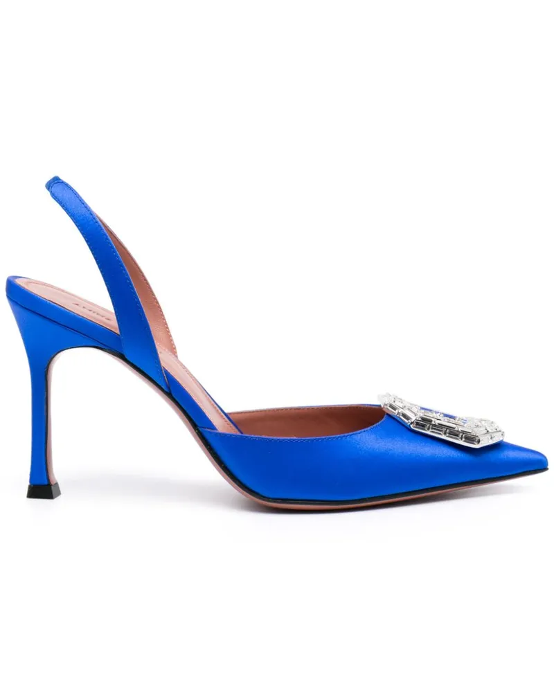 Amina Muaddi Camelia Slingback-Pumps 90mm - Blau Blau