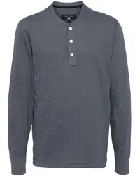 Rag & Bone Classic Flame Henley-Poloshirt Blau