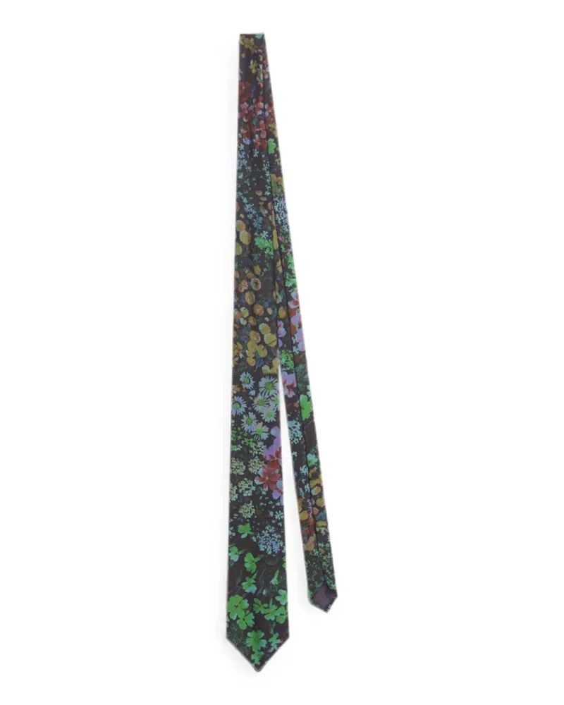 Dries van Noten Viskose-Krawatte mit Print - Schwarz Schwarz