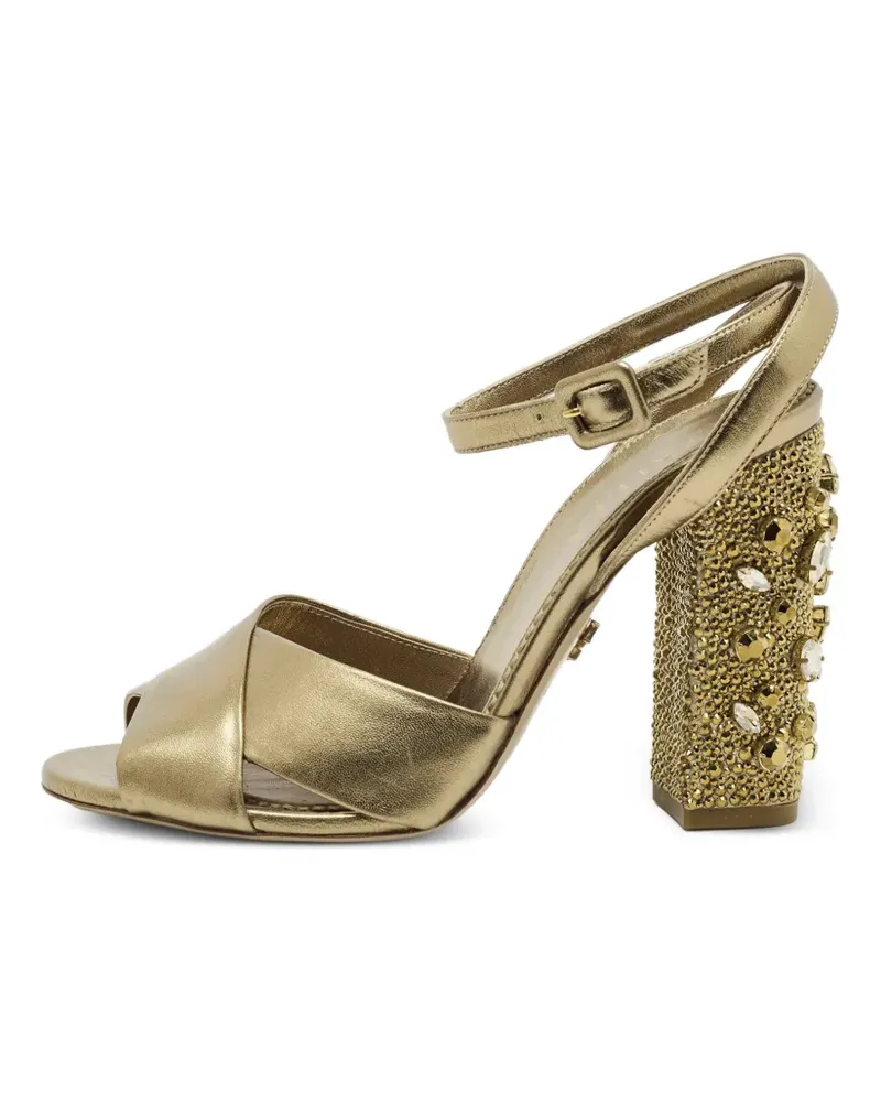 Le Silla Sandalen mit Kristallen - Gold Gold