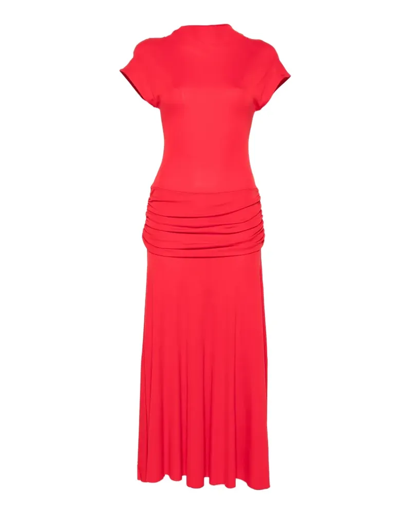 Semicouture draped-details dress - Rot Rot