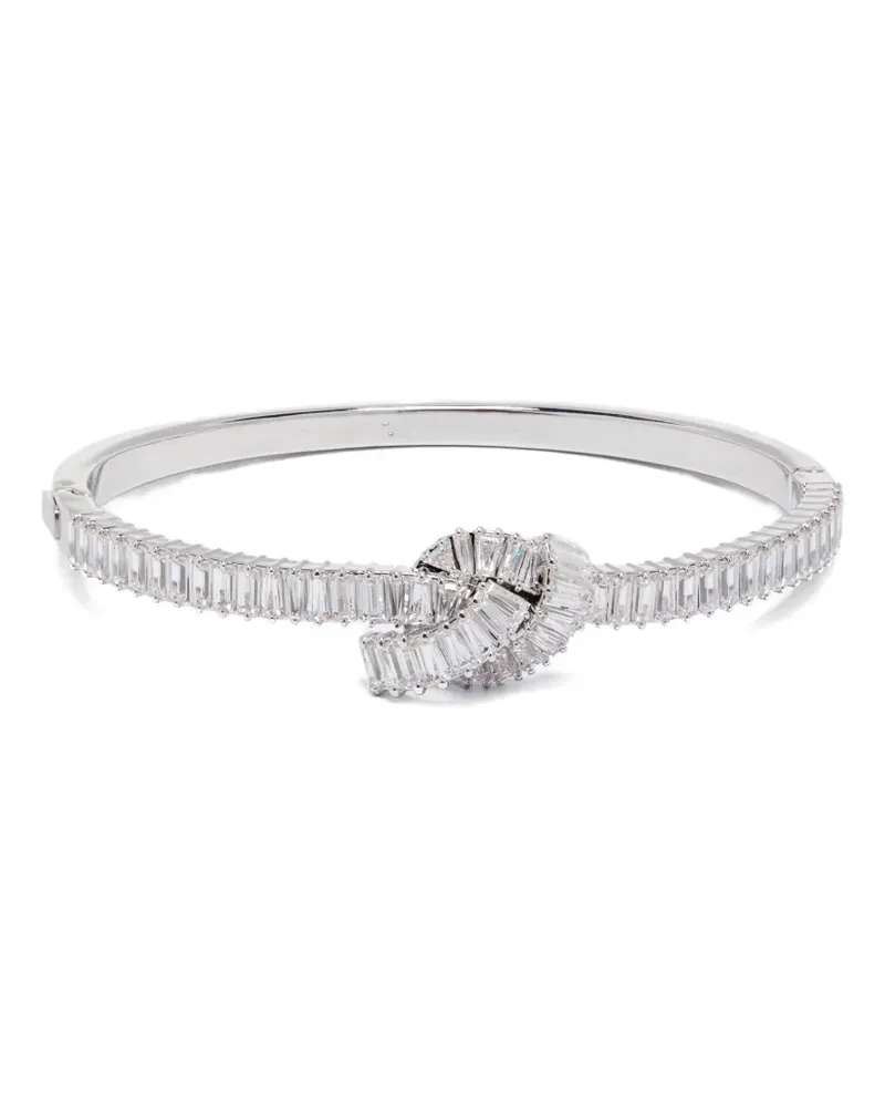 Swarovski Geknotetes Armband mit Baguetteschliff - Silber Silber