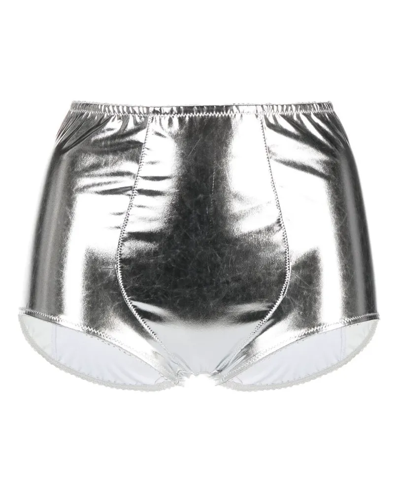 Dolce & Gabbana Metallic-Slip mit Stretch - Silber Silber