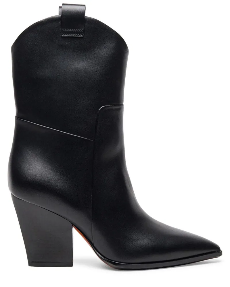 Santoni Knöchelhohe Cowboystiefel - Schwarz Schwarz