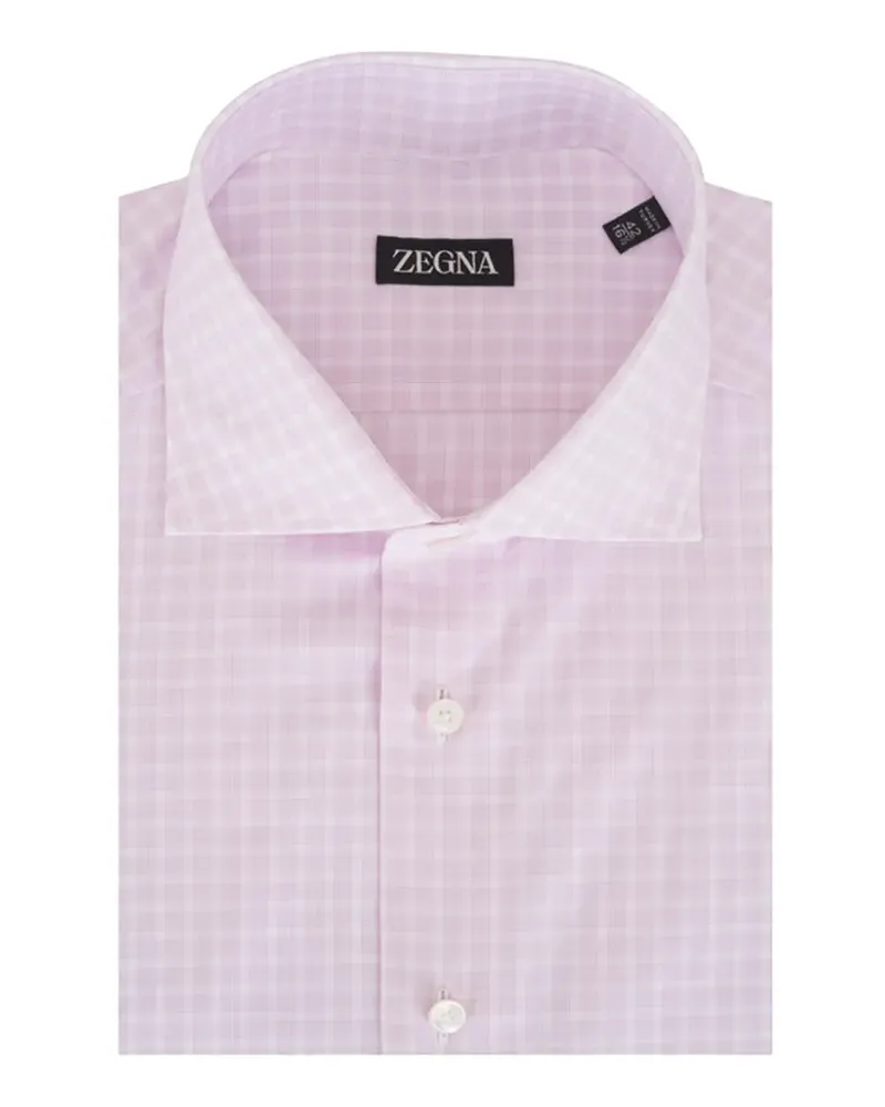 Ermenegildo Zegna Kariertes Hemdkleid - Rosa Rosa