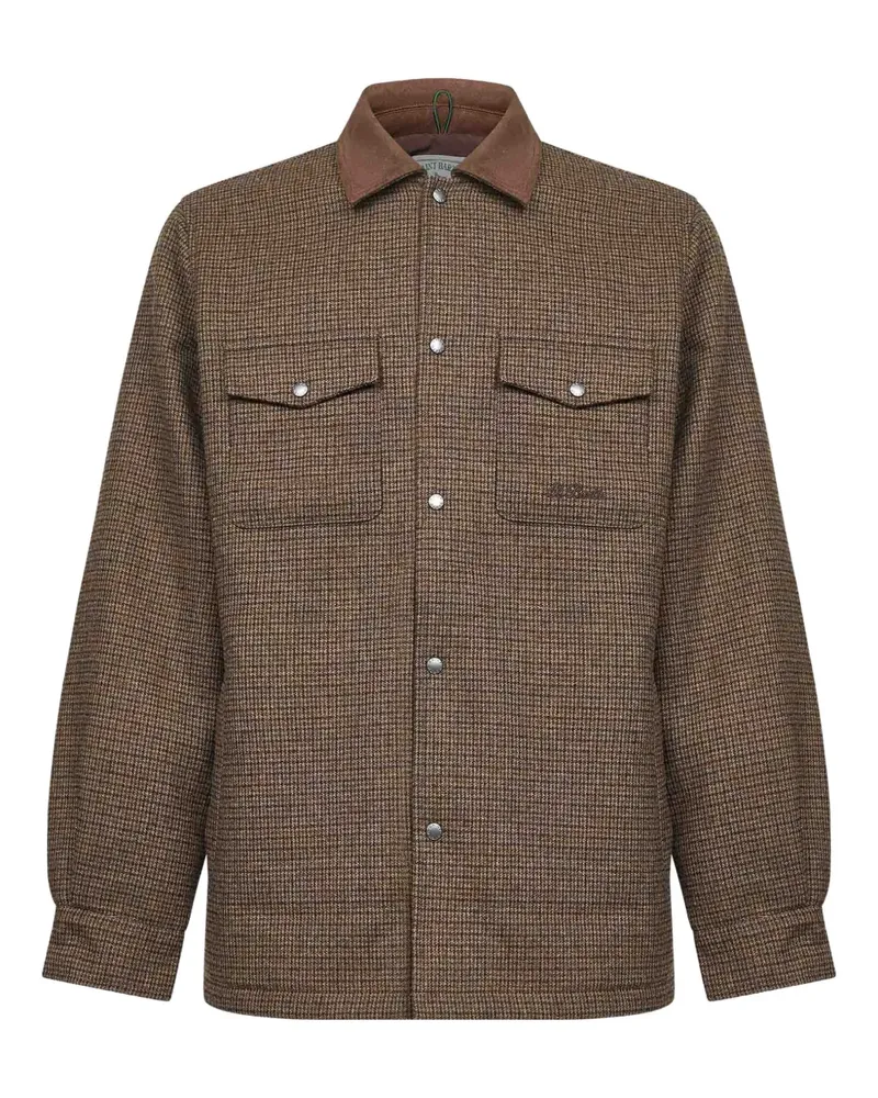 MC2 Saint Barth houndstooth patch-pocket jacket - Braun Braun