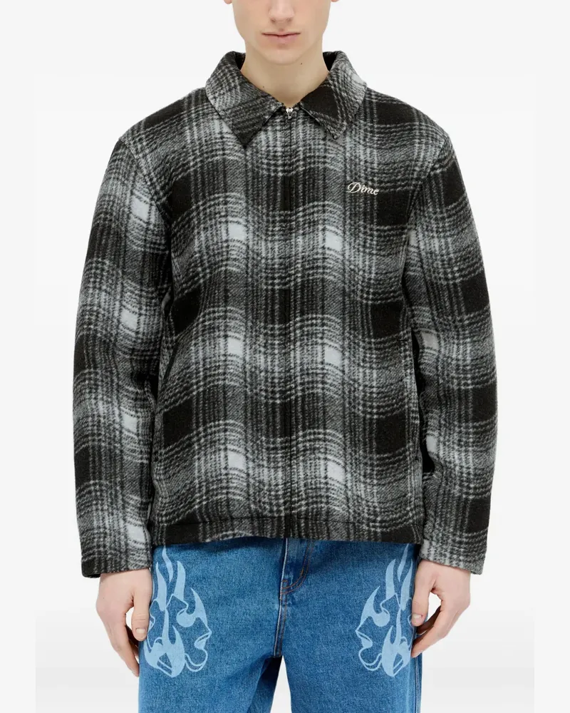 Dime Hemdjacke mit Karomuster - Schwarz Schwarz