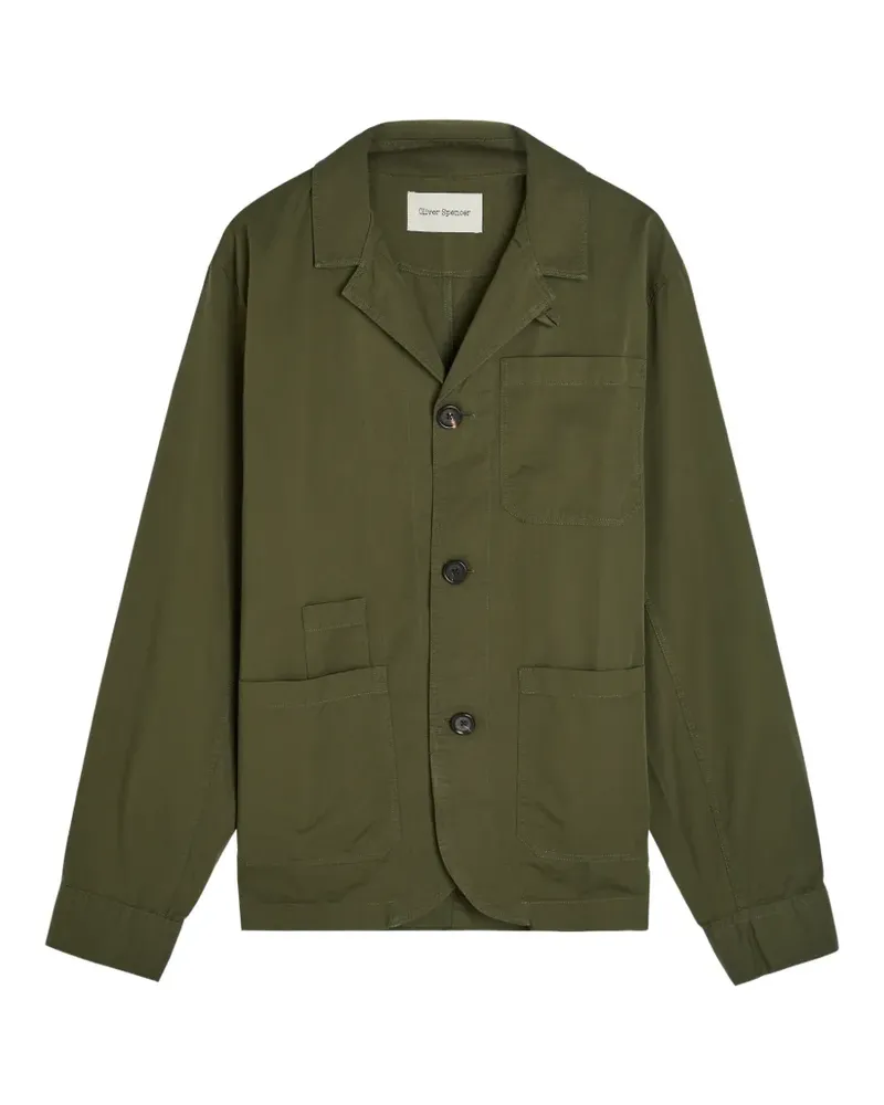 Oliver Spencer Bradwell Hemdjacke mit aufgesetzten Taschen - Grün Grün