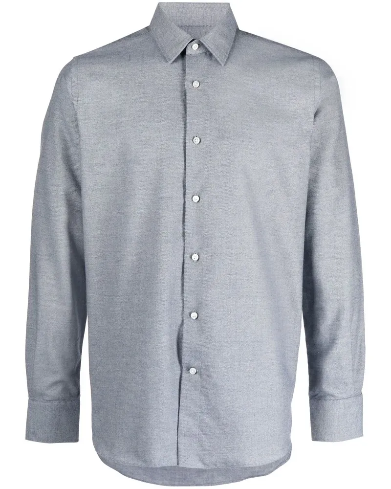 Canali Langärmeliges Hemd - Blau Blau