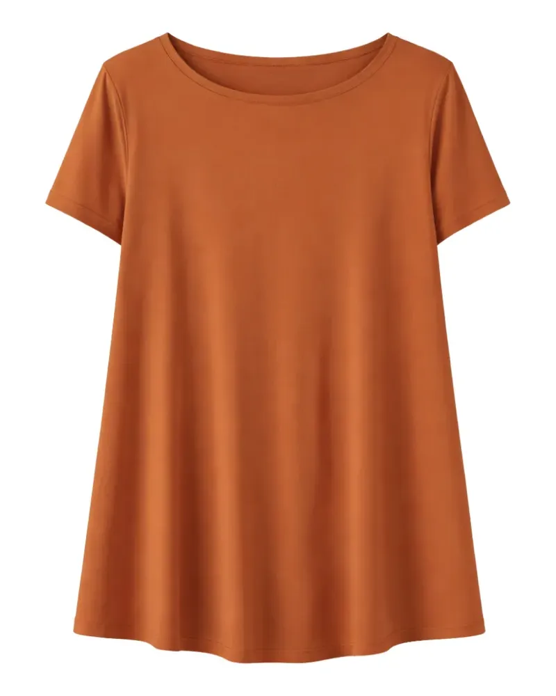 Maliparmi curved-hem T-shirt - Orange Orange
