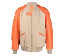 Bomberjacke mit Kontrasteinsätzen - Nude