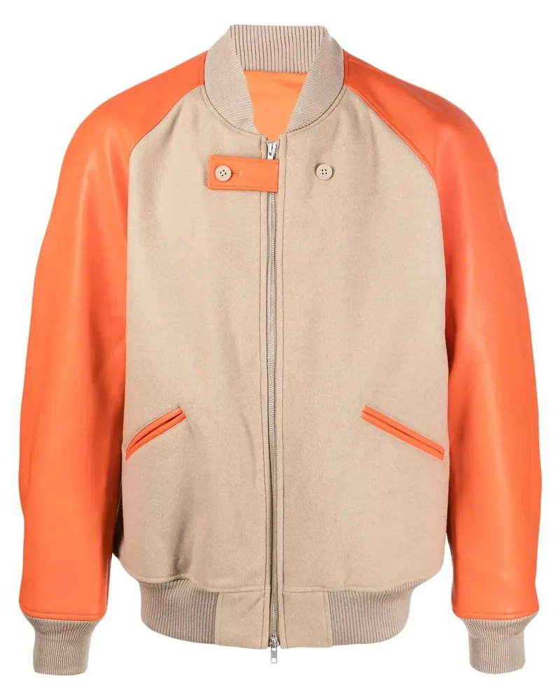 Y-3 Bomberjacke mit Kontrasteinsätzen - Nude Nude