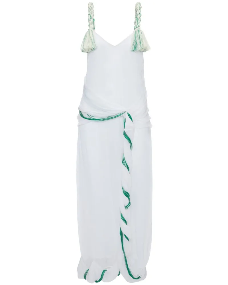 J.W.Anderson Kleid mit Quastenträgern - Weiß Weiß
